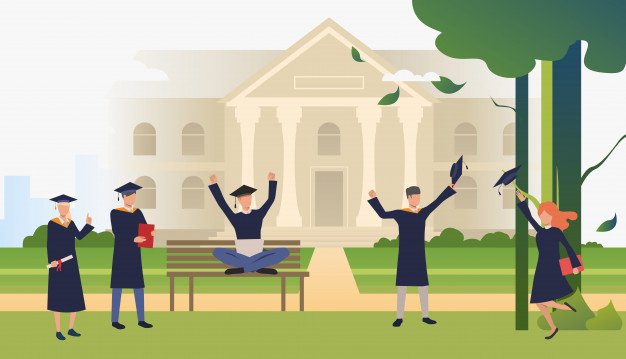Ilustrasi wisuda di kampus